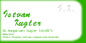 istvan kugler business card